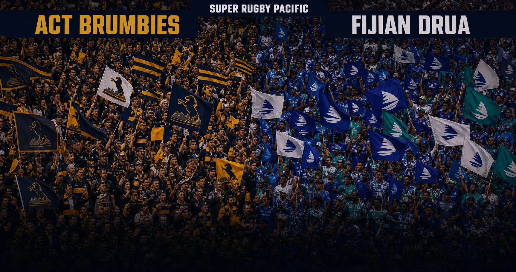 Affiche de la rencontre ACT Brumbies contre Fijian Drua