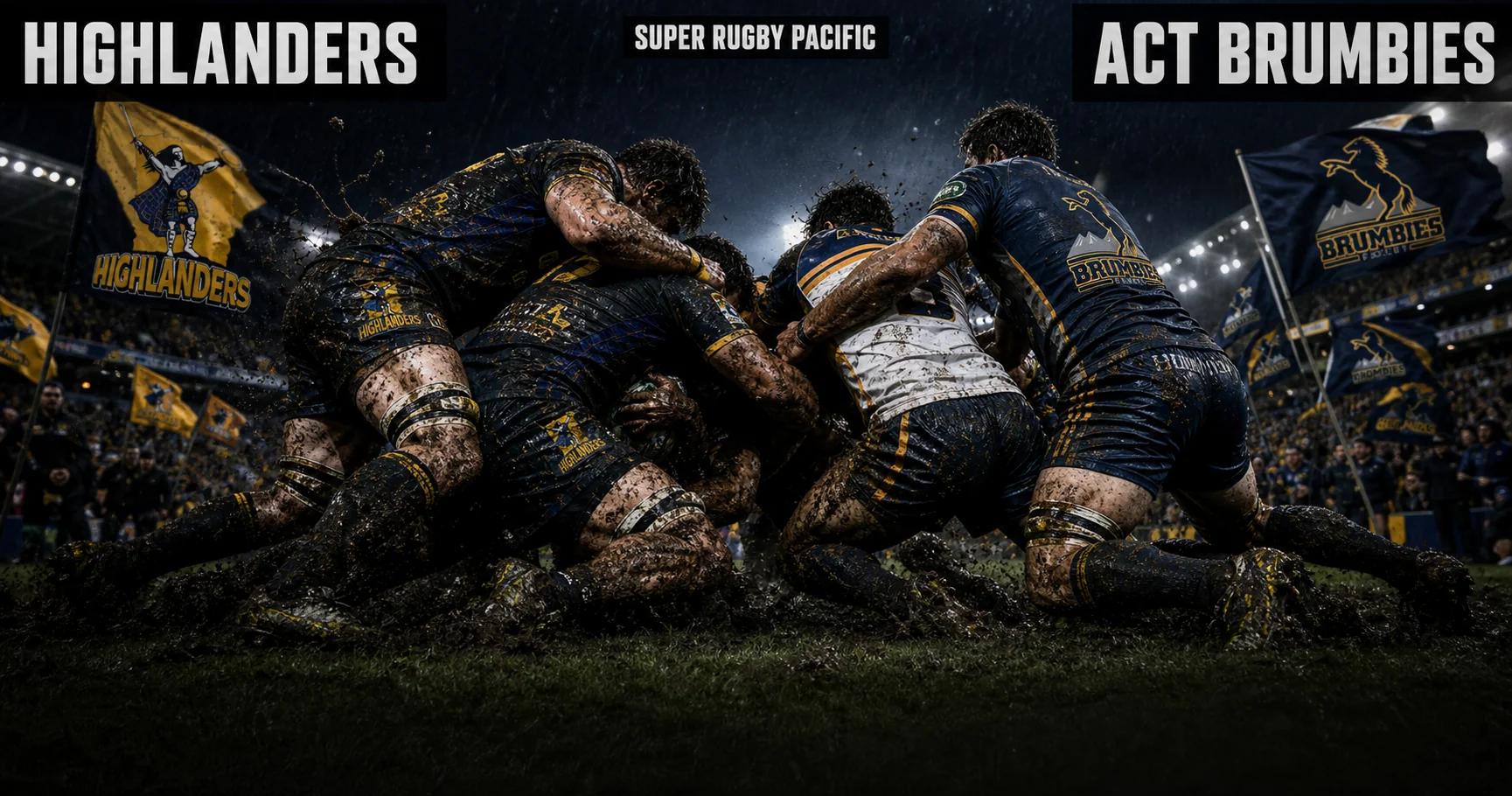 Affiche de la rencontre Highlanders contre ACT Brumbies