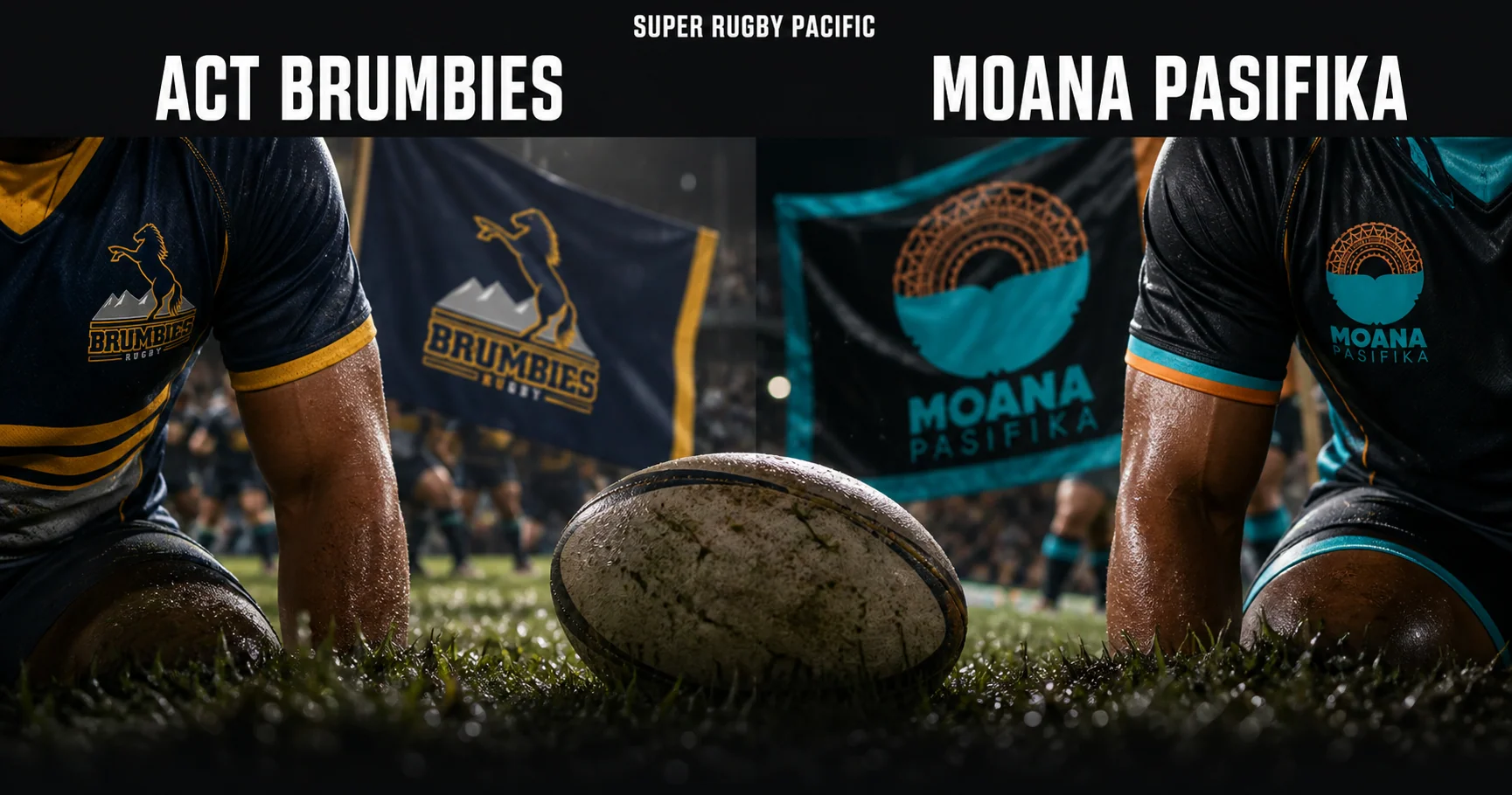Affiche de la rencontre ACT Brumbies contre Moana Pasifika