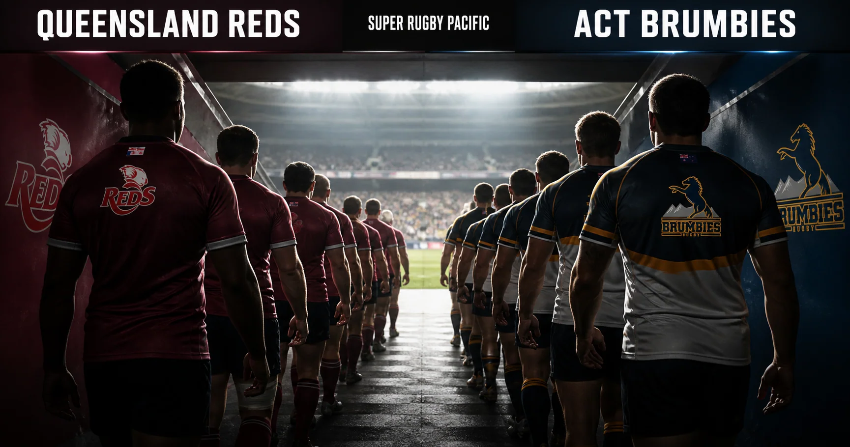 Affiche de la rencontre Queensland Reds contre ACT Brumbies
