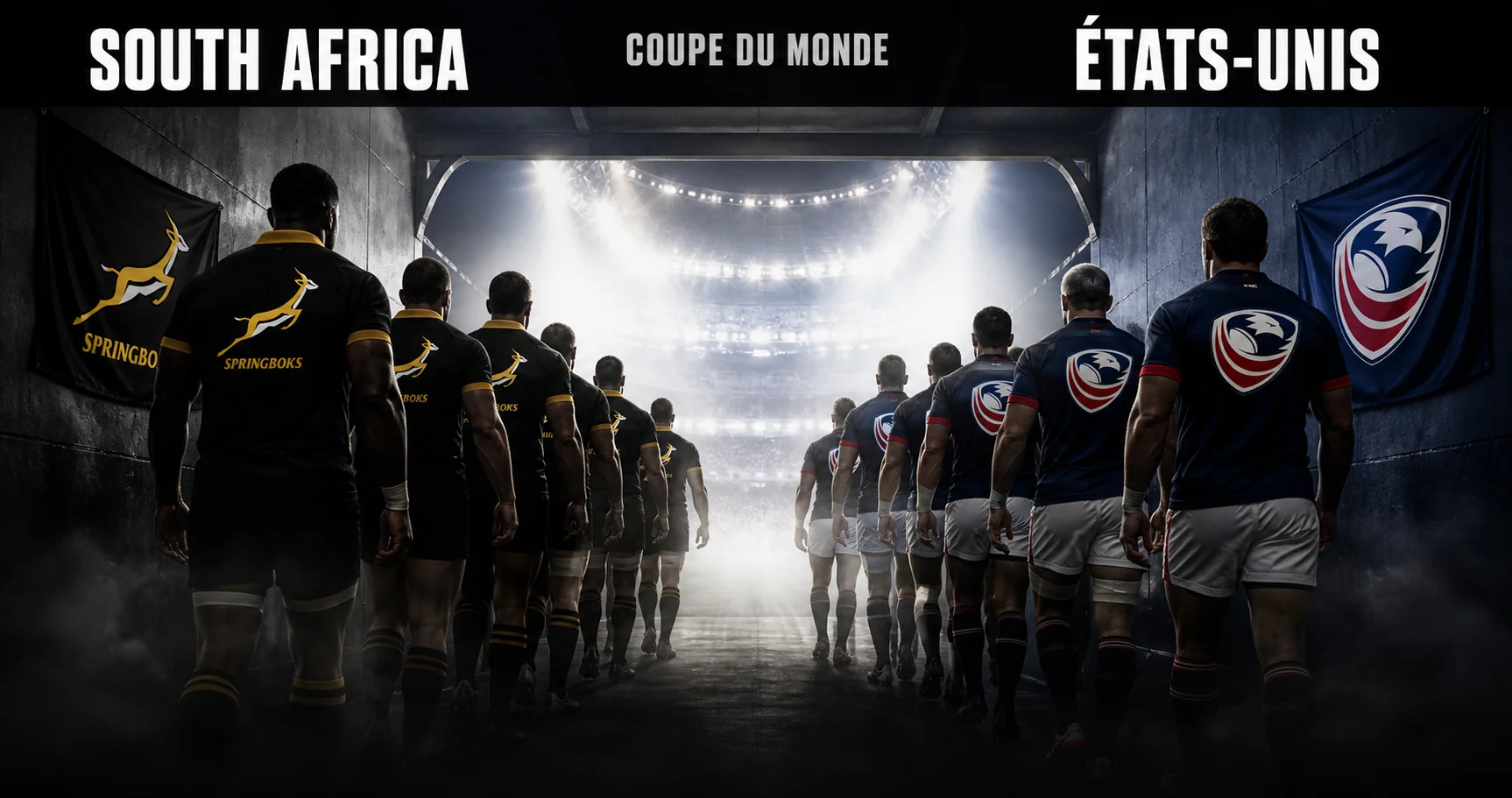 Affiche de la rencontre Afrique du Sud contre États-Unis
