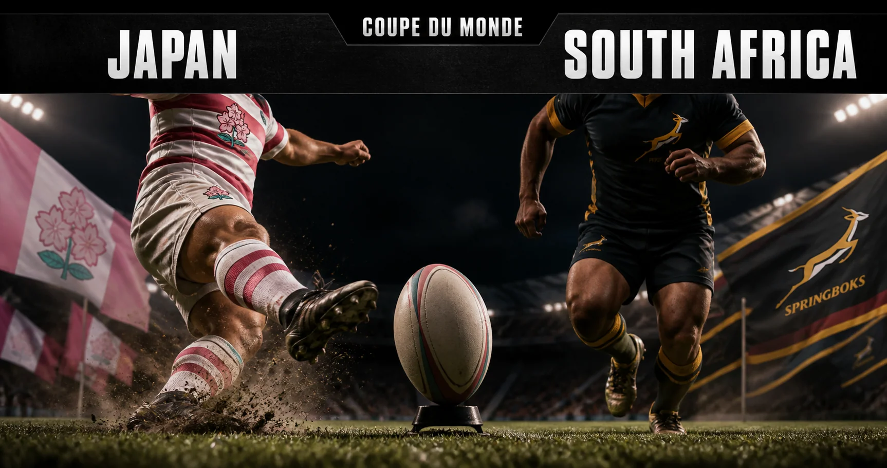 Affiche de la rencontre Japon contre Afrique du Sud