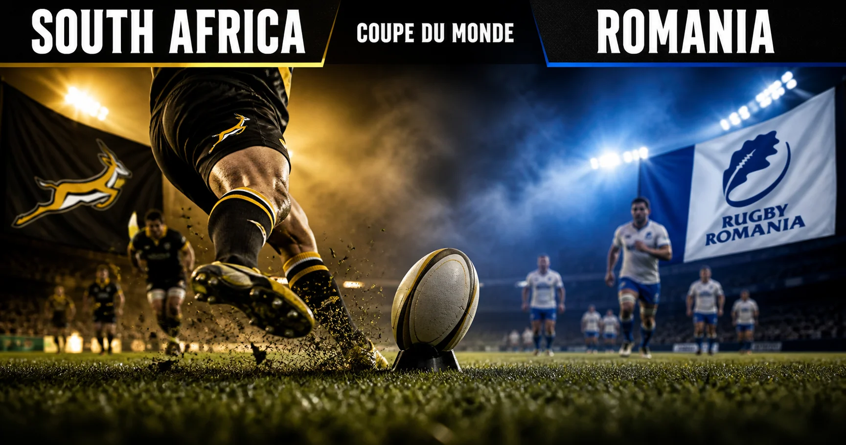 Affiche de la rencontre Afrique du Sud contre Roumanie