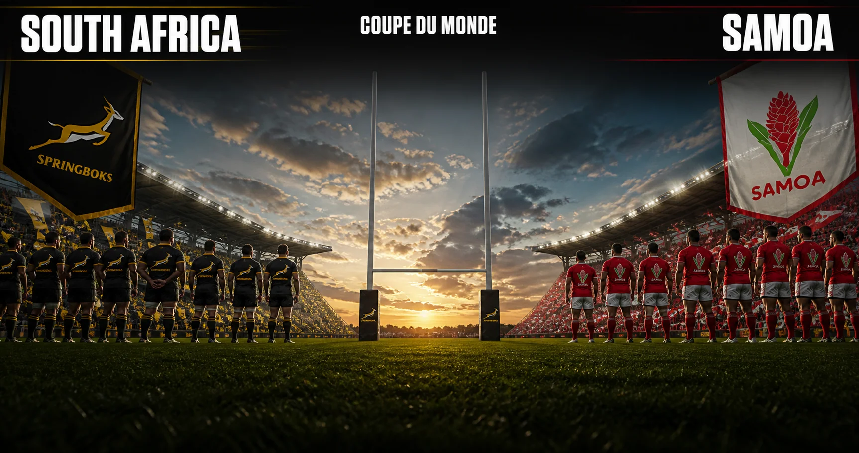 Affiche de la rencontre Afrique du Sud contre Samoa