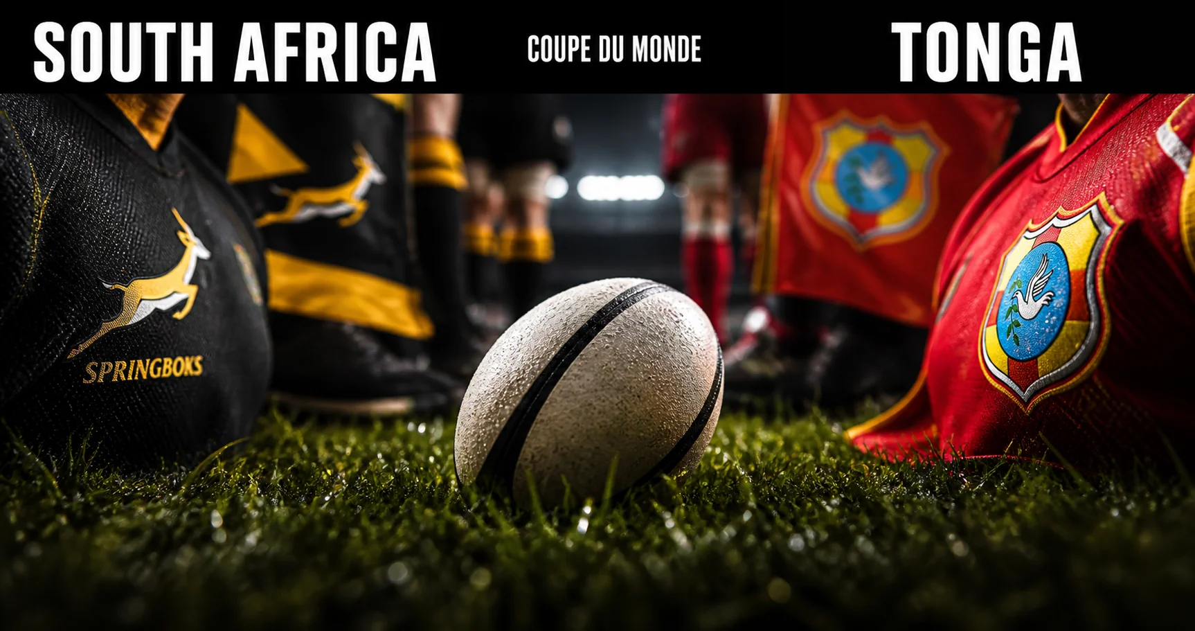 Affiche de la rencontre Afrique du Sud contre Tonga