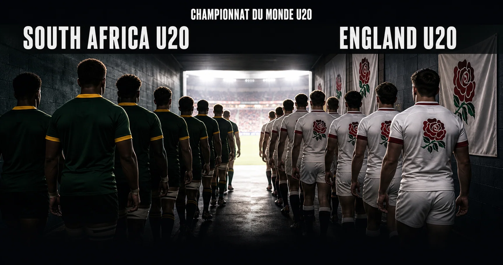 Affiche de la rencontre Afrique du Sud U20 contre Angleterre U20