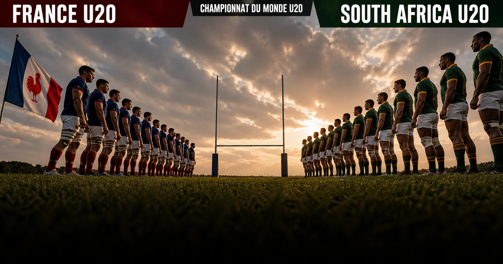 Affiche de la rencontre France U20 contre Afrique du Sud U20