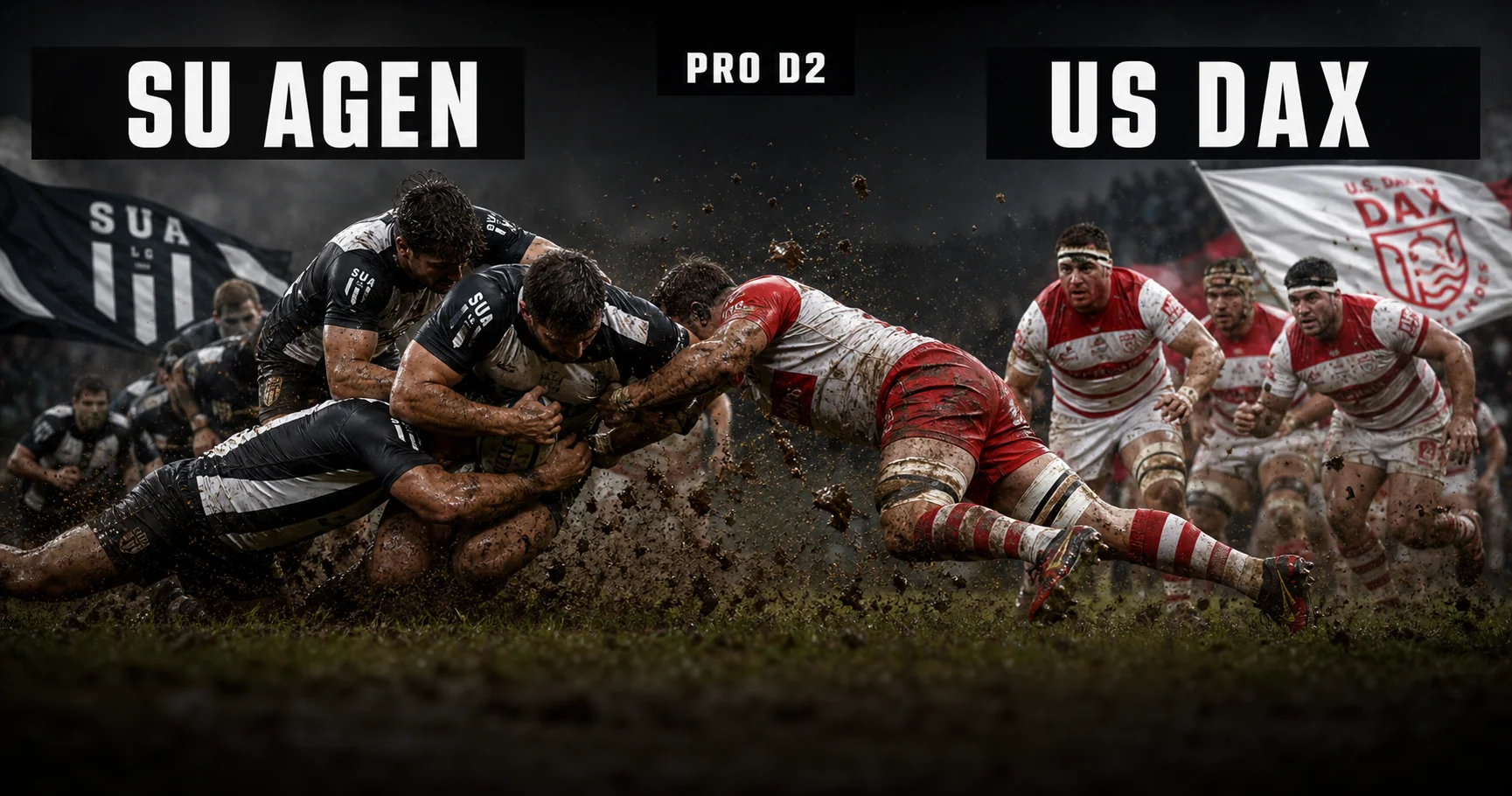 Affiche de la rencontre SU Agen contre US Dax