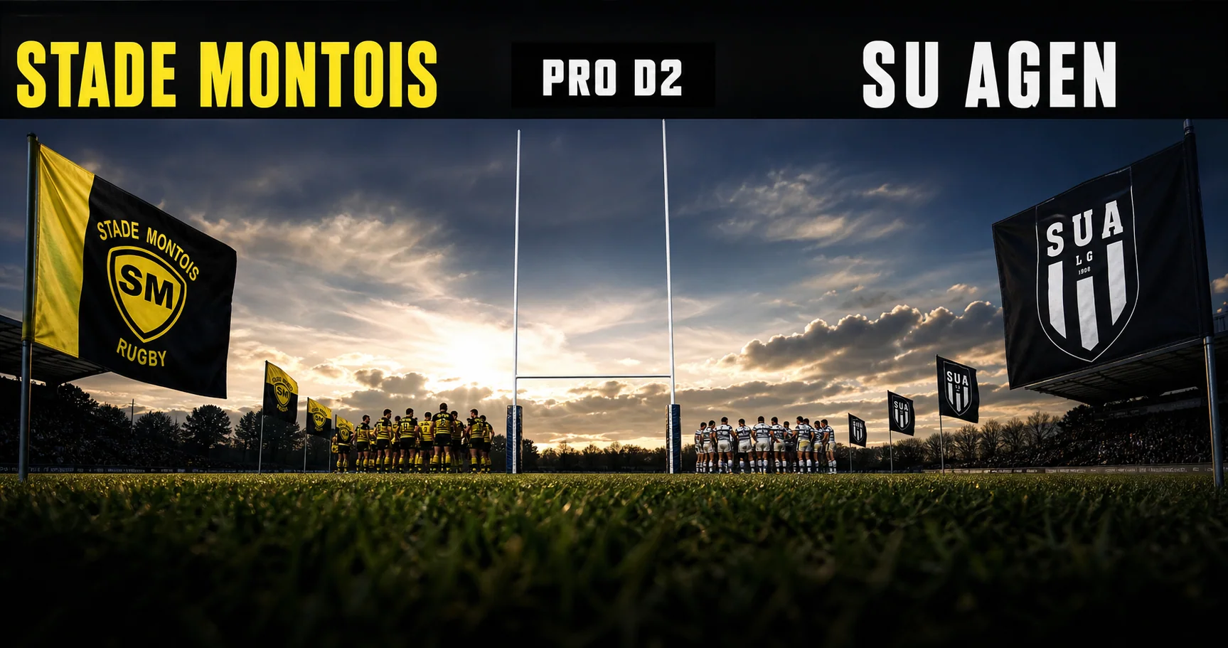 Affiche de la rencontre Stade Montois contre SU Agen
