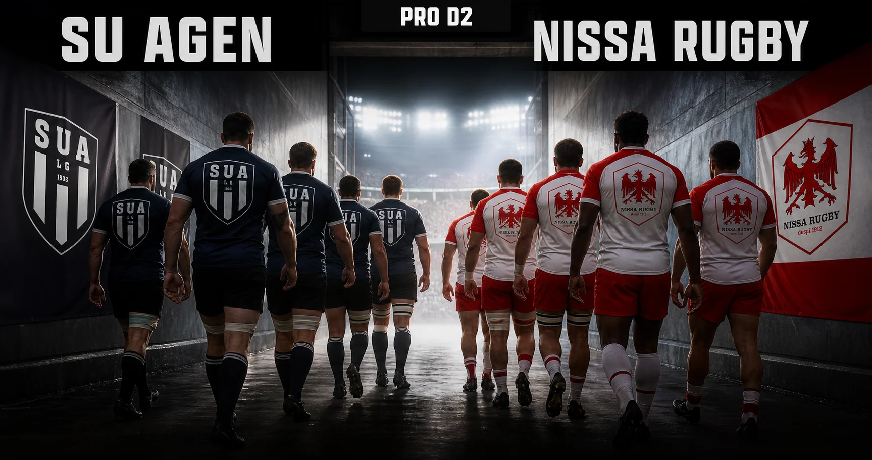 Affiche de la rencontre SU Agen contre Nissa Rugby