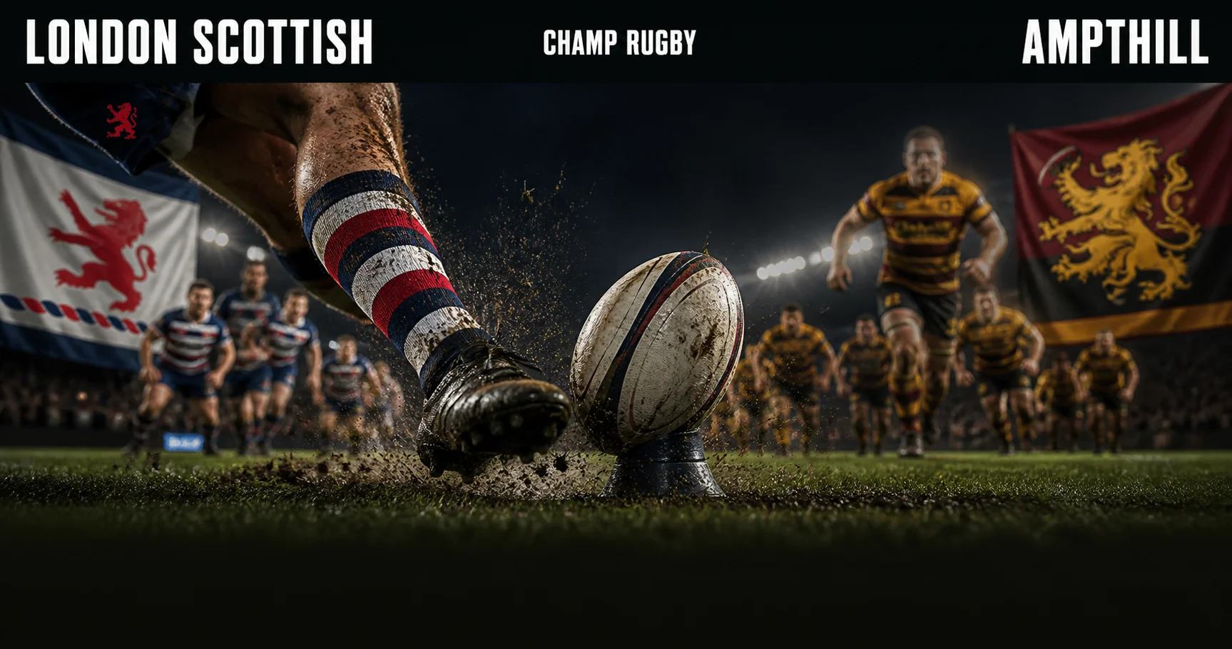 Affiche de la rencontre London Scottish contre Ampthill