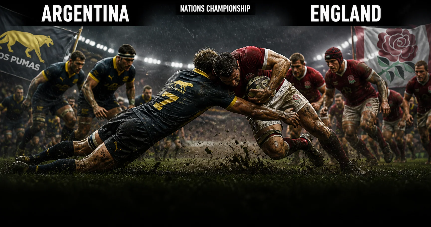 Affiche de la rencontre Argentine contre Angleterre