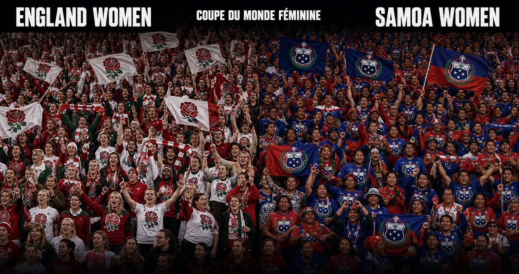 Affiche de la rencontre Angleterre féminine contre Samoa féminines