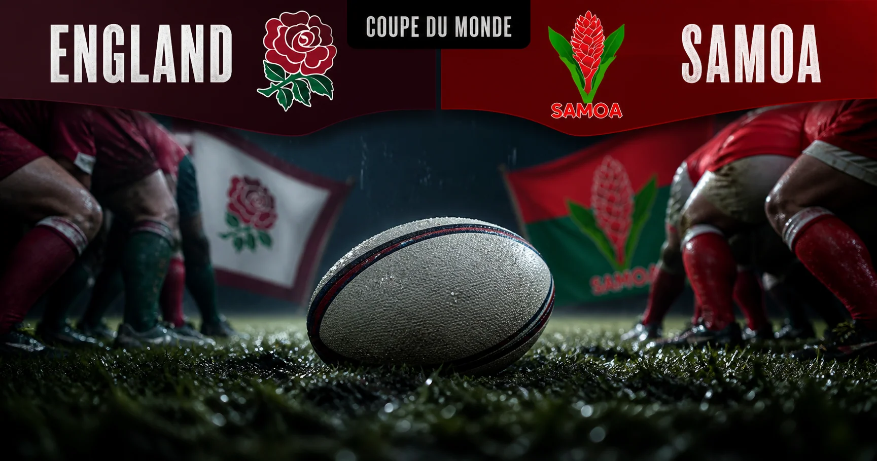 Affiche de la rencontre Angleterre contre Samoa