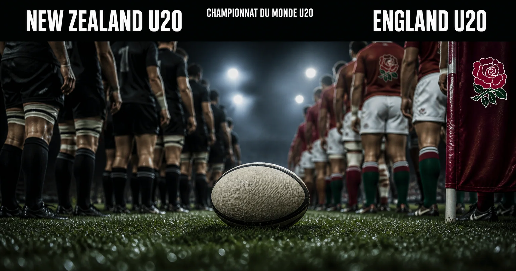 Affiche de la rencontre Nouvelle-Zélande U20 contre Angleterre U20