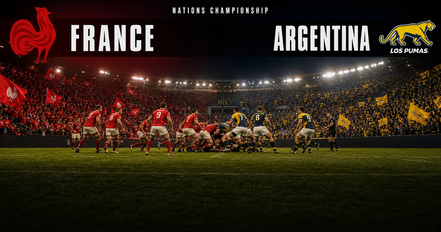 Affiche de la rencontre France contre Argentine