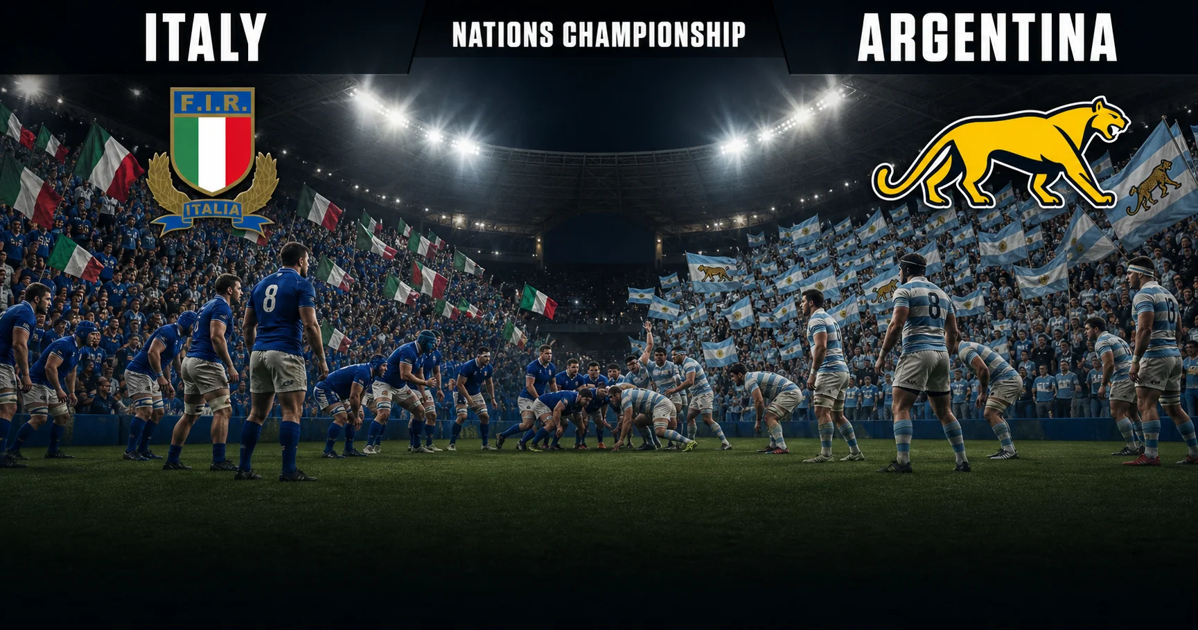 Affiche de la rencontre Italie contre Argentine