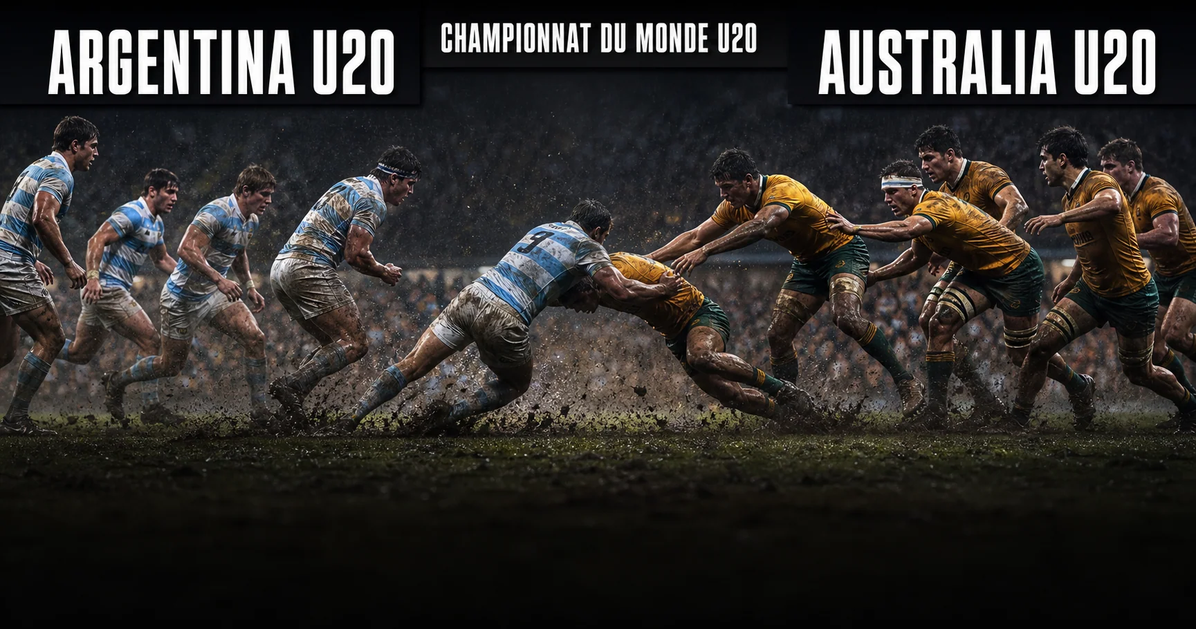 Affiche de la rencontre Argentine U20 contre Australie U20