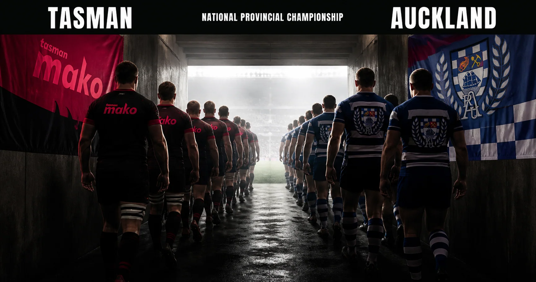 Affiche de la rencontre Tasman contre Auckland
