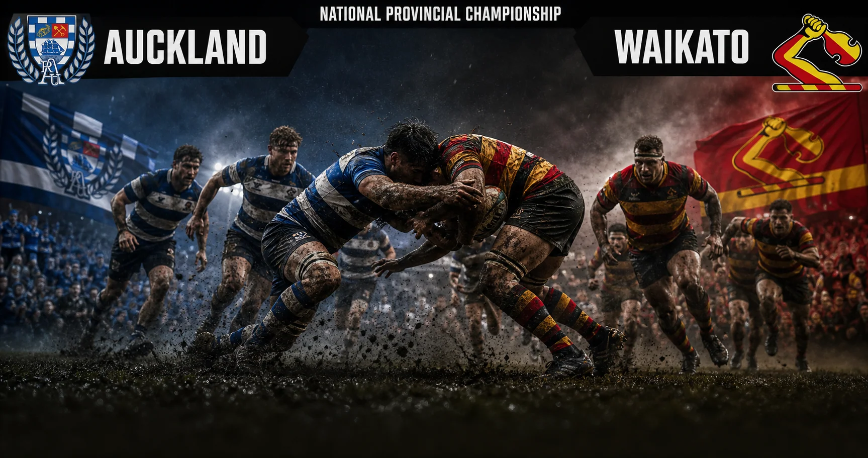 Affiche de la rencontre Auckland contre Waikato