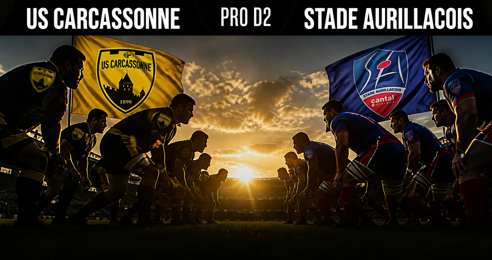 Affiche de la rencontre US Carcassonne contre Stade Aurillacois