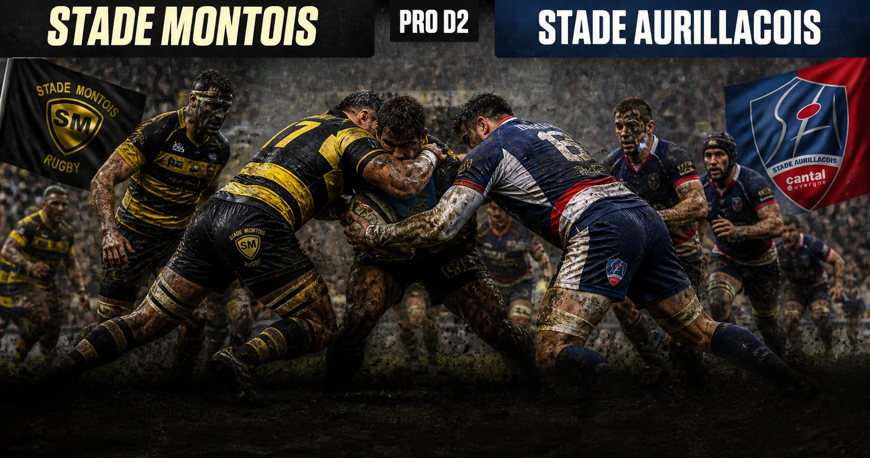 Affiche de la rencontre Stade Montois contre Stade Aurillacois