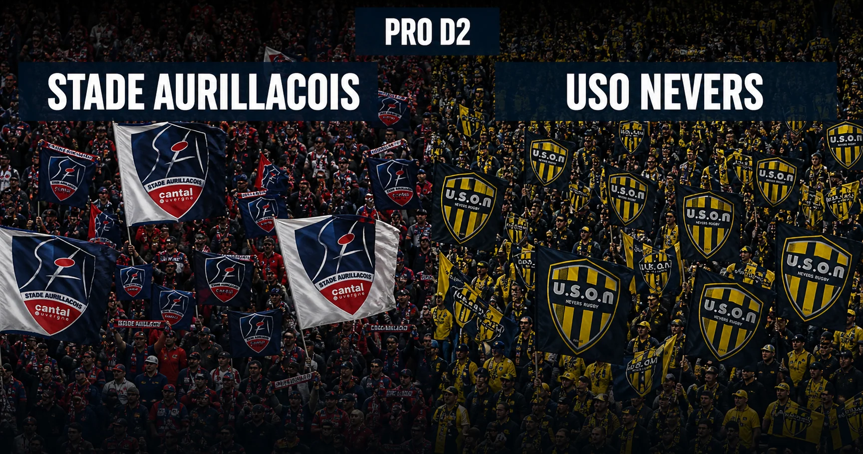 Affiche de la rencontre Stade Aurillacois contre USO Nevers