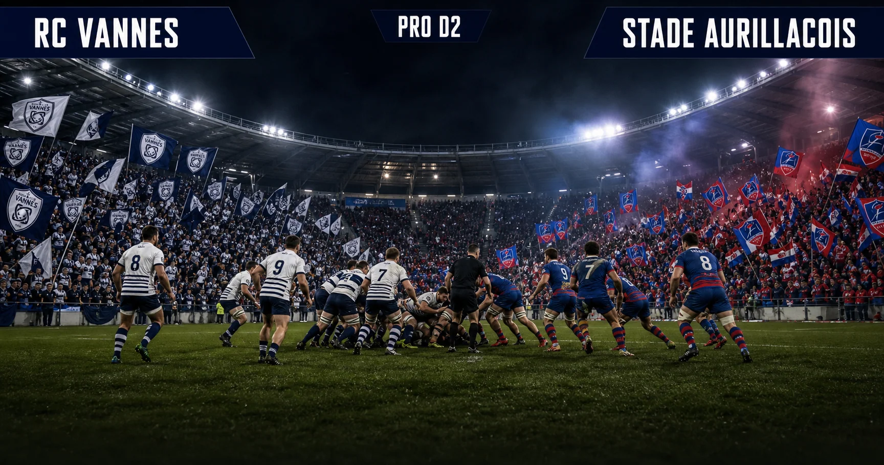 Affiche de la rencontre RC Vannes contre Stade Aurillacois