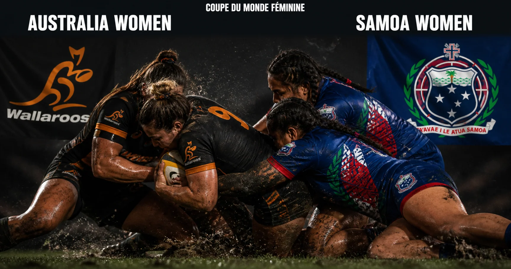 Affiche de la rencontre Australie féminine contre Samoa féminines