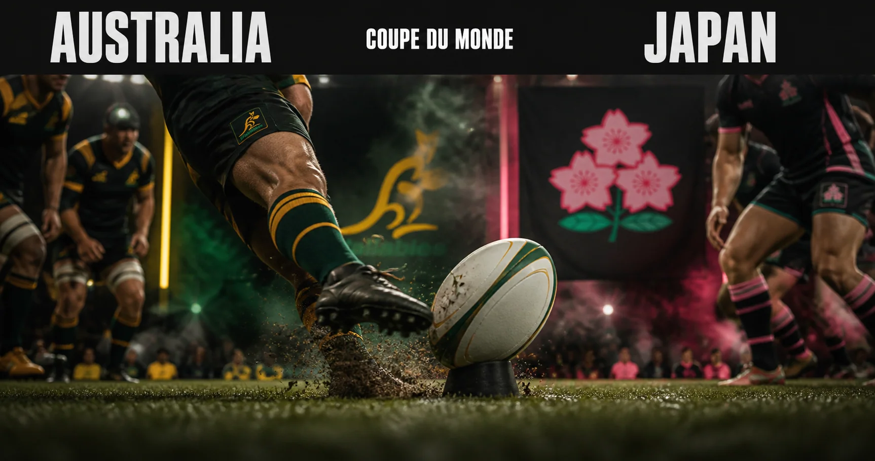 Affiche de la rencontre Australie contre Japon