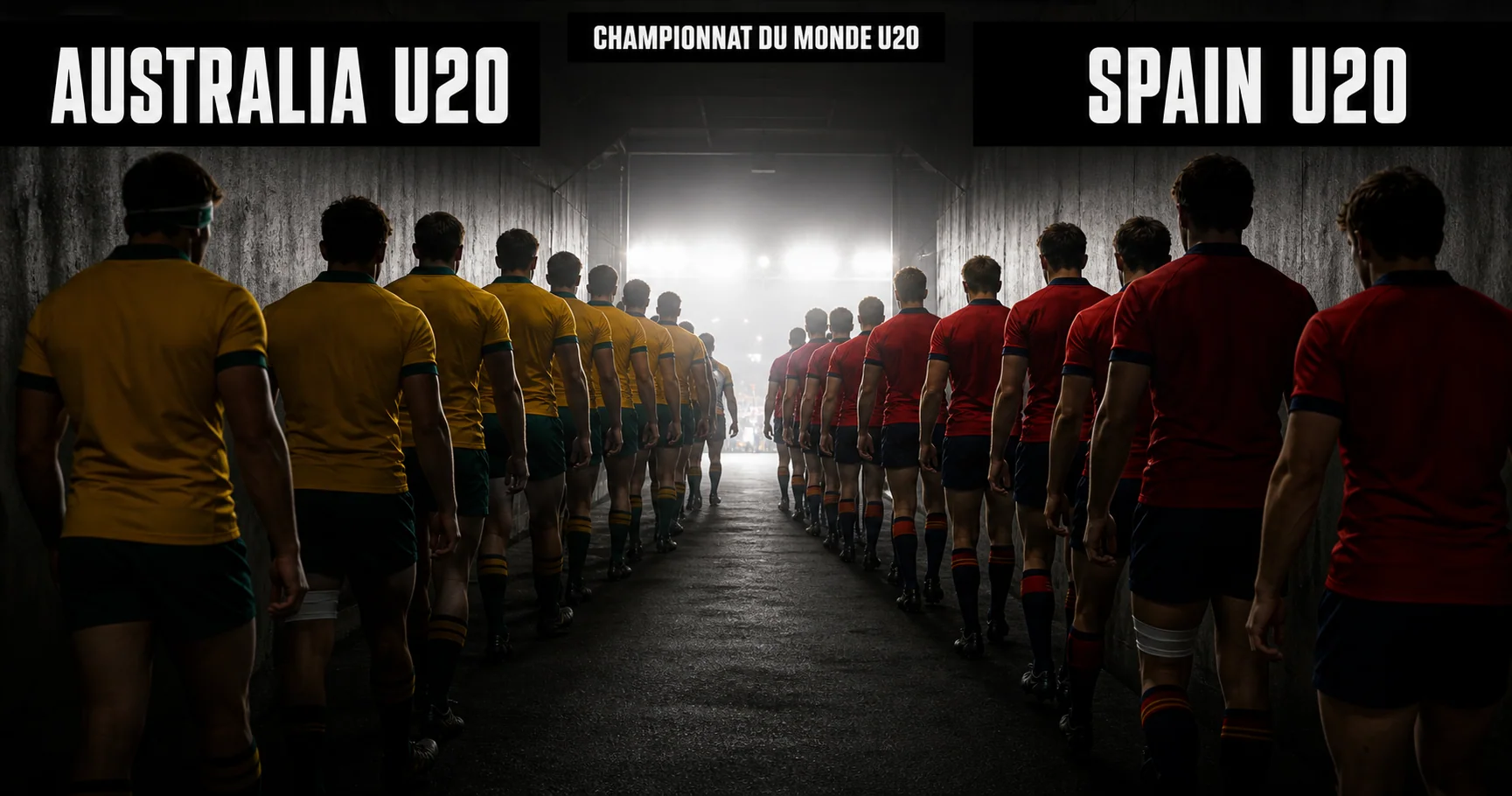 Affiche de la rencontre Australie U20 contre Espagne U20