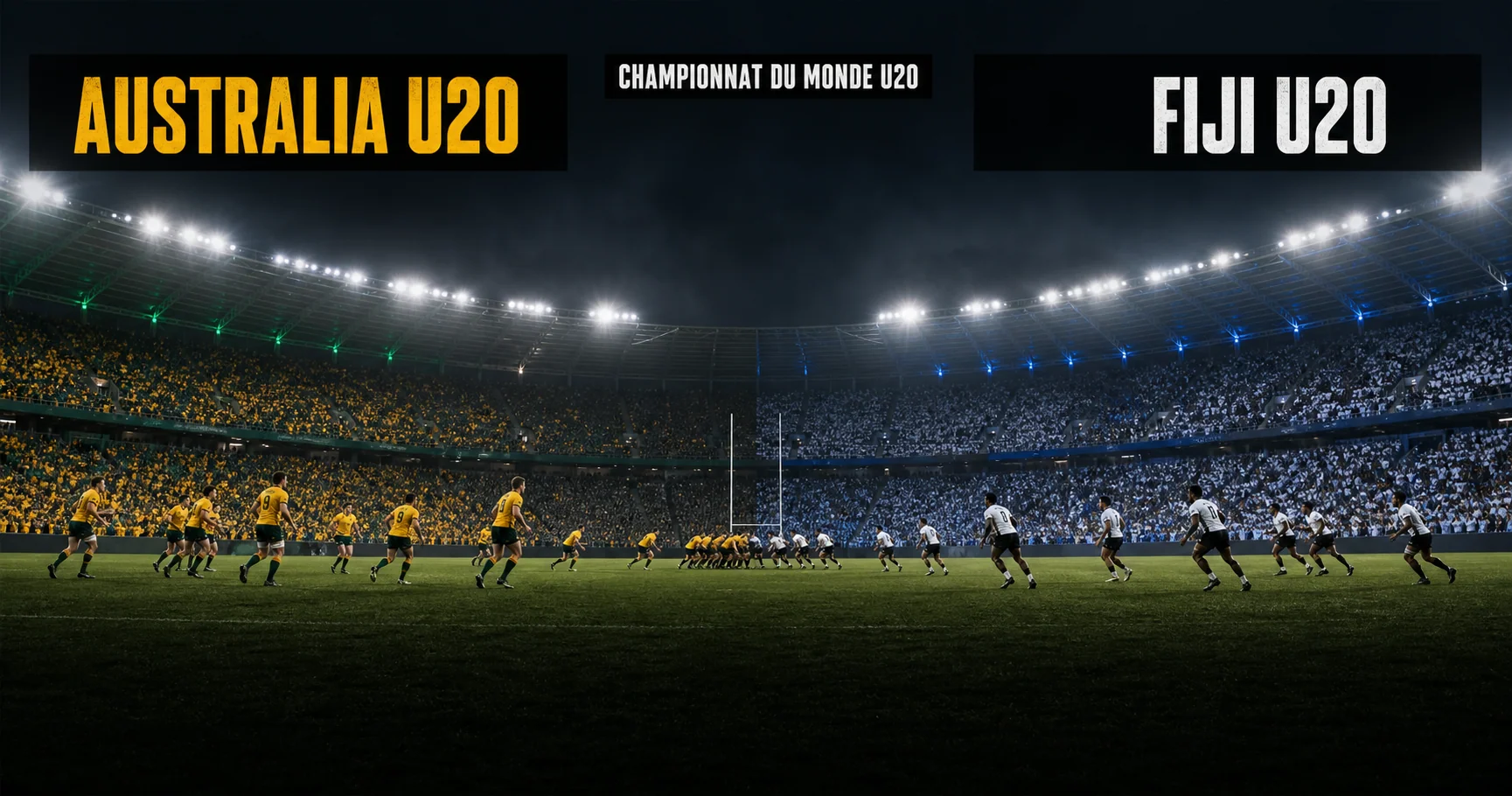 Affiche de la rencontre Australie U20 contre Fidji U20