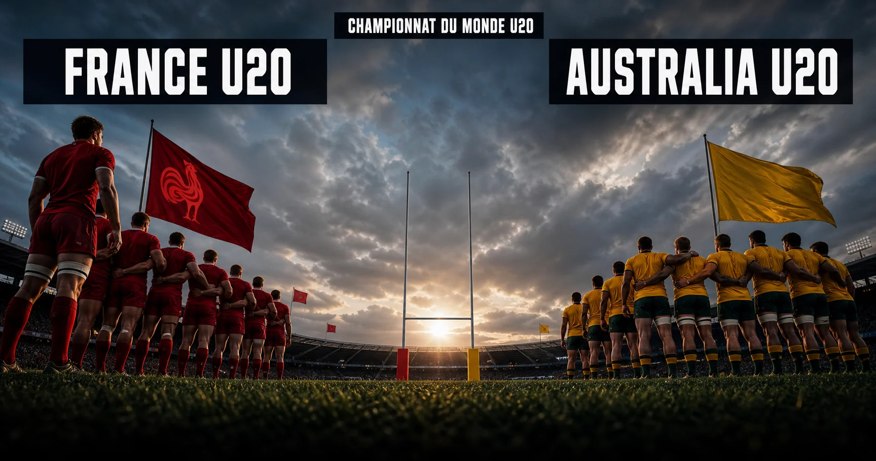 Affiche de la rencontre France U20 contre Australie U20
