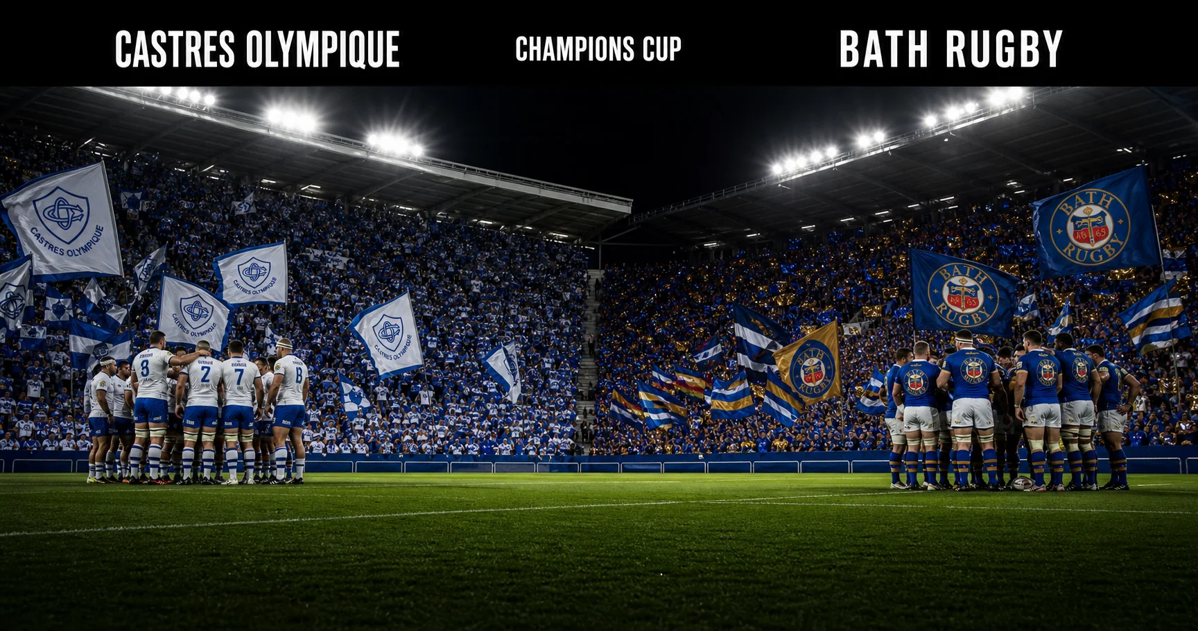 Affiche de la rencontre Castres Olympique contre Bath Rugby
