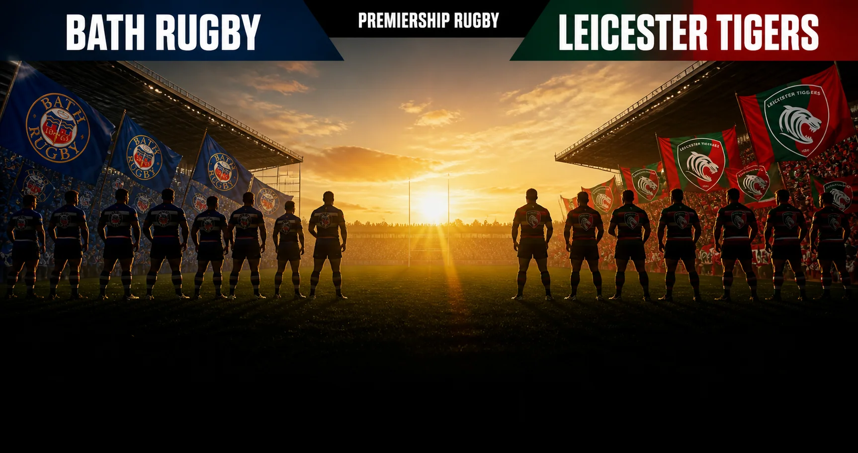 Affiche de la rencontre Bath Rugby contre Leicester Tigers