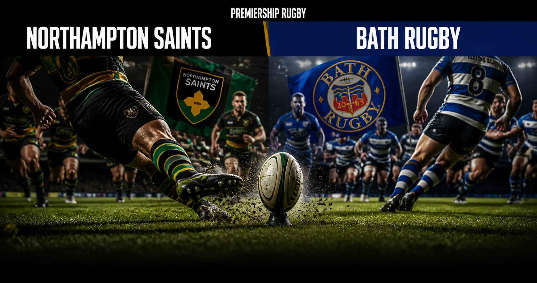 Affiche de la rencontre Northampton Saints contre Bath Rugby