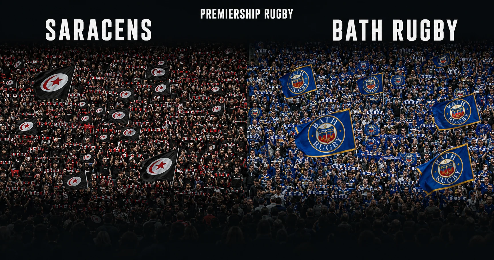 Affiche de la rencontre Saracens contre Bath Rugby