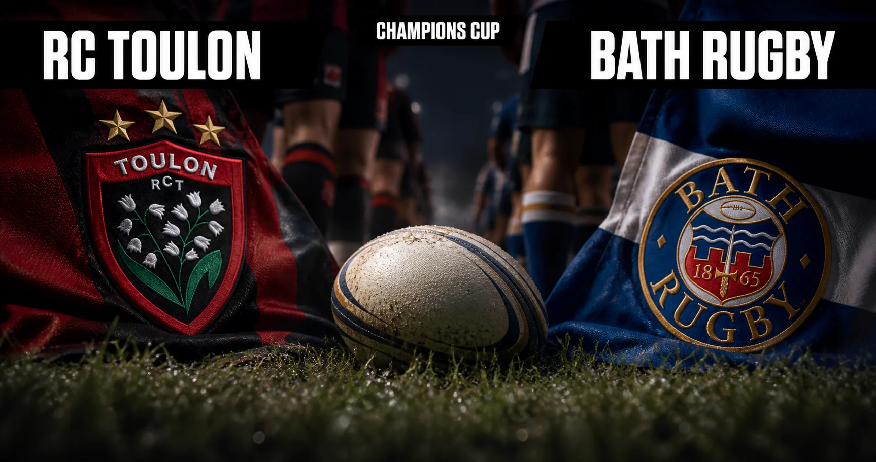 Affiche de la rencontre RC Toulon contre Bath Rugby