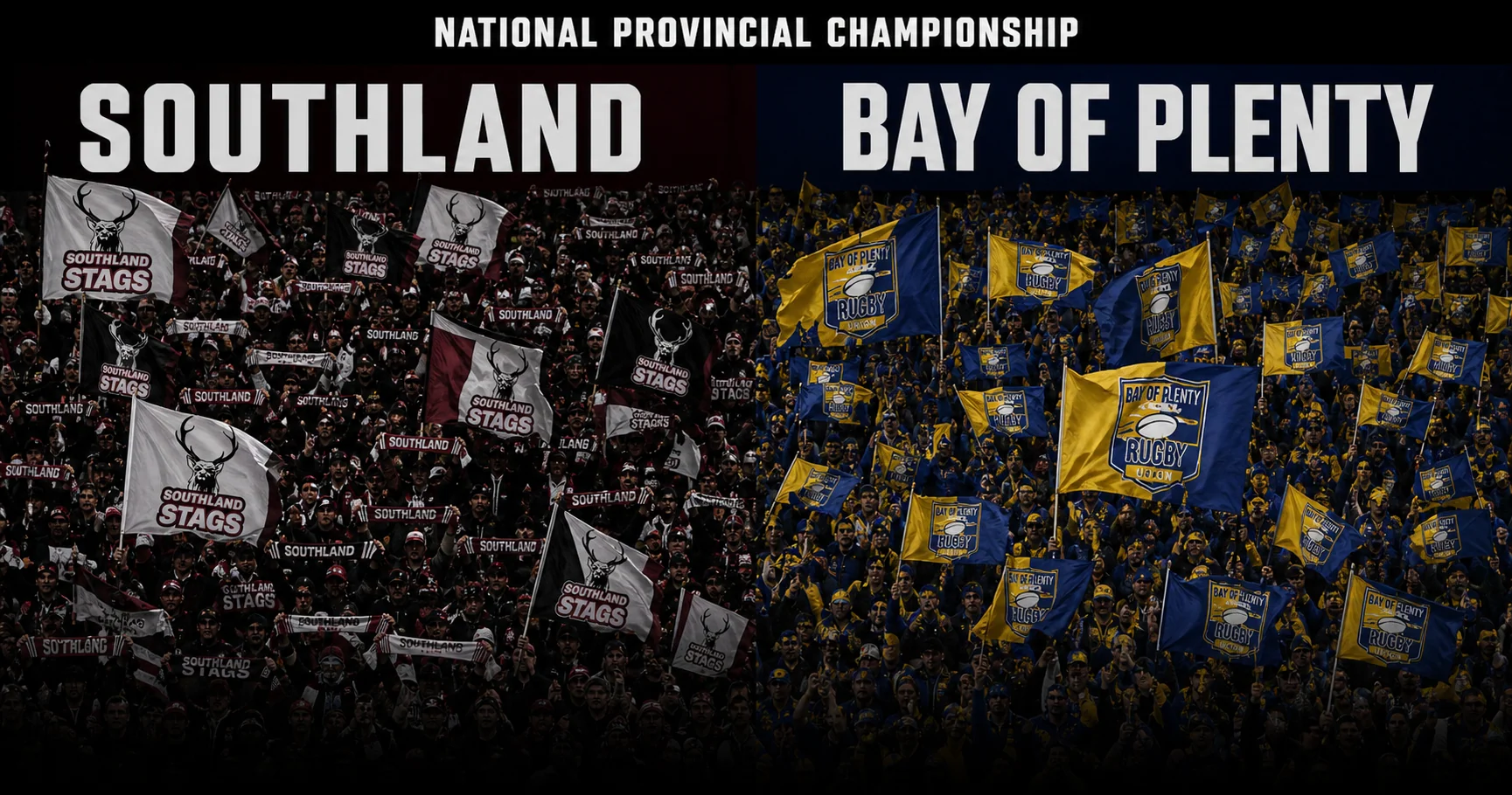 Affiche de la rencontre Southland contre Bay of Plenty