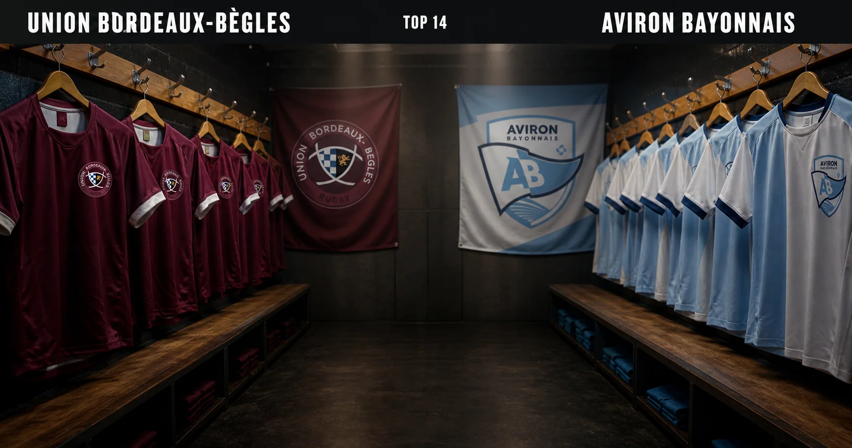 Affiche de la rencontre Union Bordeaux-Bègles contre Aviron Bayonnais