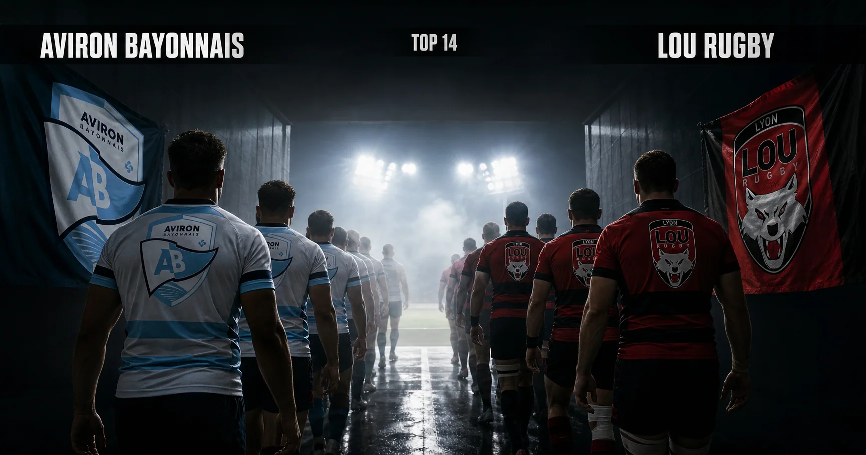Affiche de la rencontre Aviron Bayonnais contre LOU Rugby