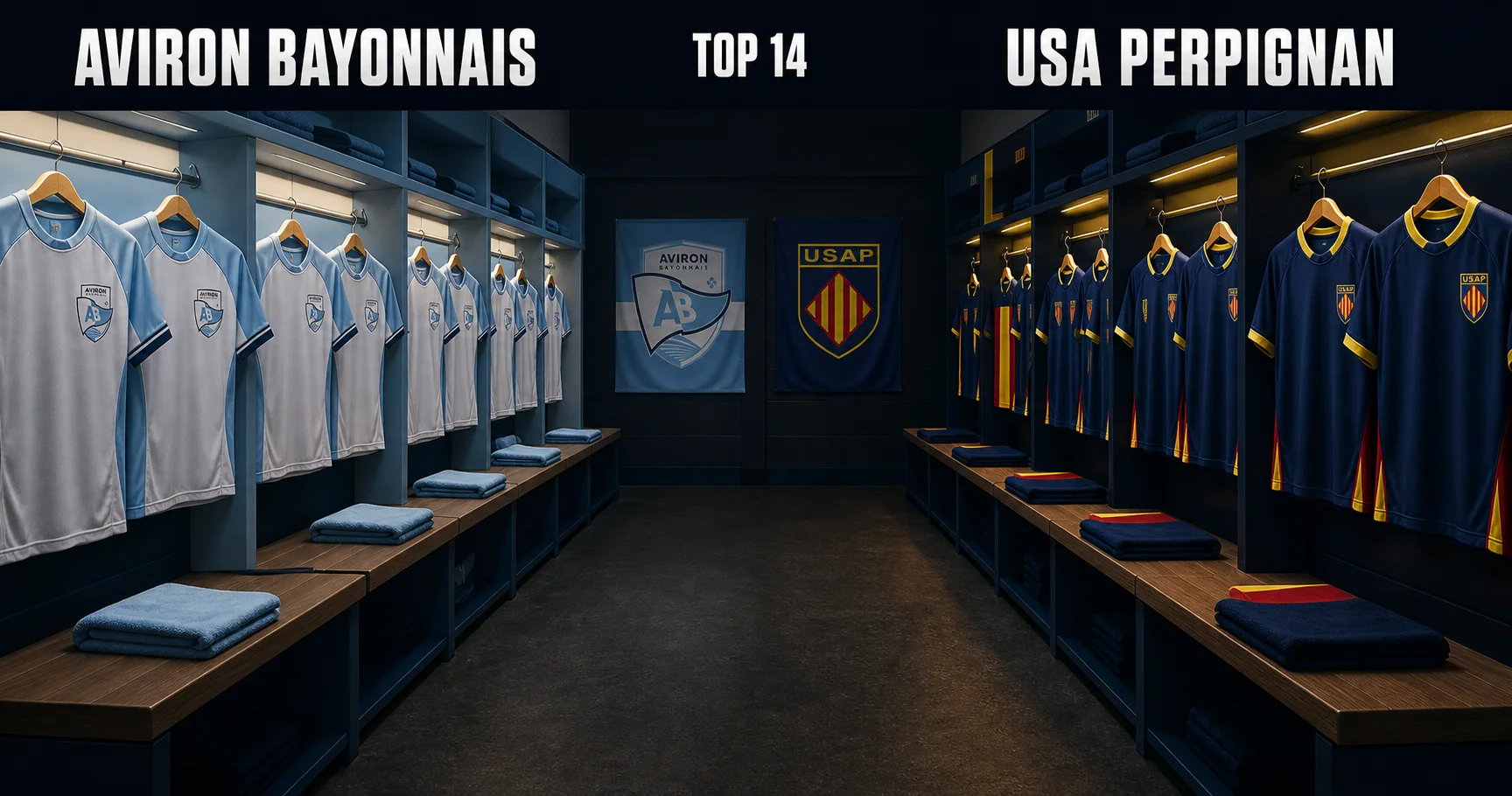 Affiche de la rencontre Aviron Bayonnais contre USA Perpignan