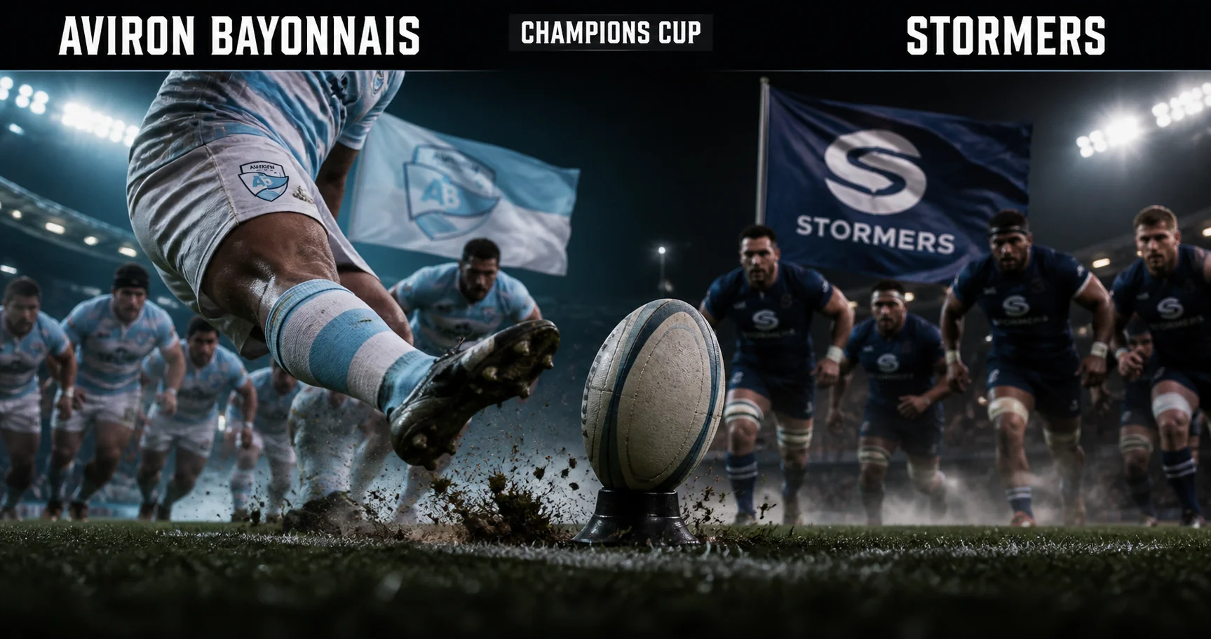 Affiche de la rencontre Aviron Bayonnais contre Stormers