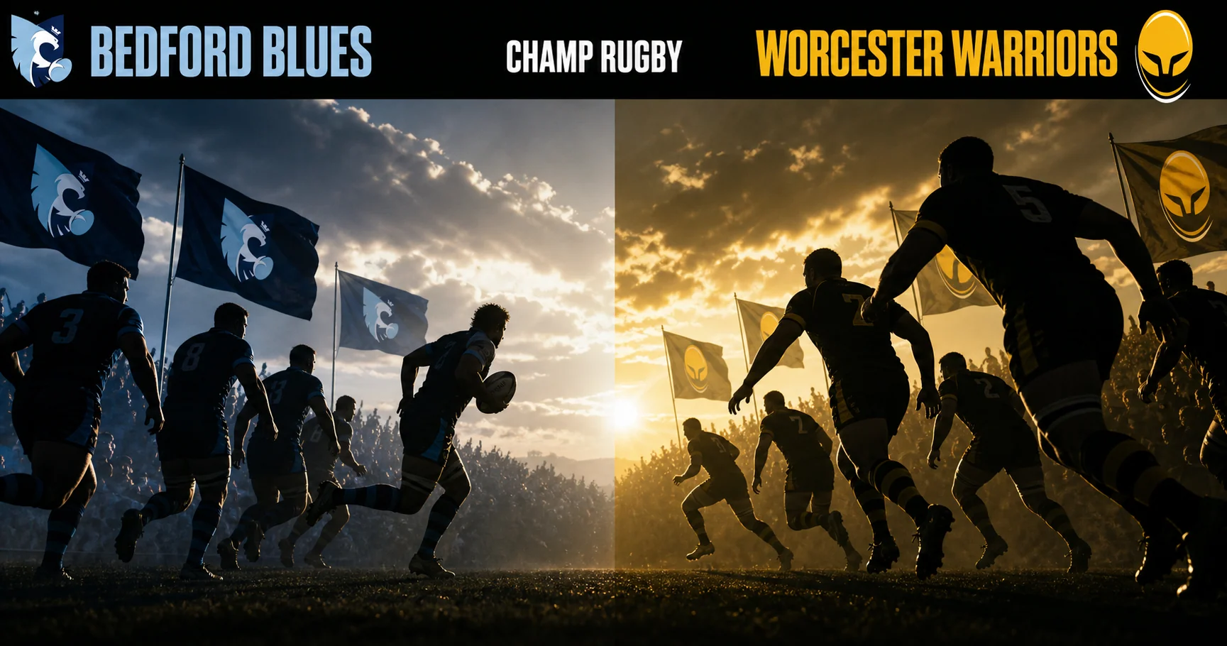 Affiche de la rencontre Bedford Blues contre Worcester Warriors