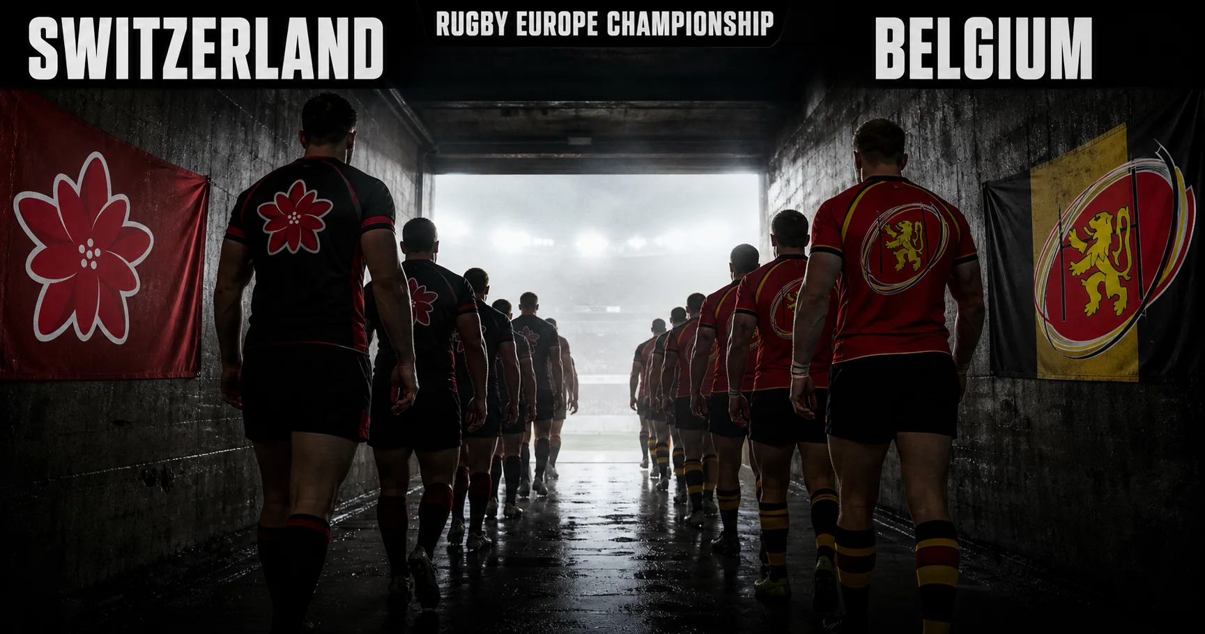 Affiche de la rencontre Suisse contre Belgique