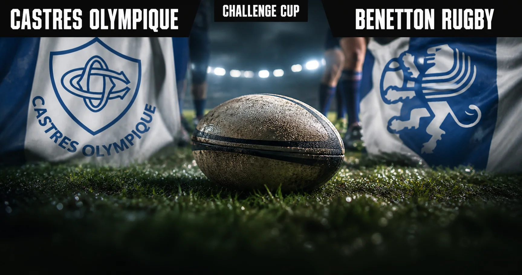 Affiche de la rencontre Castres Olympique contre Benetton Rugby