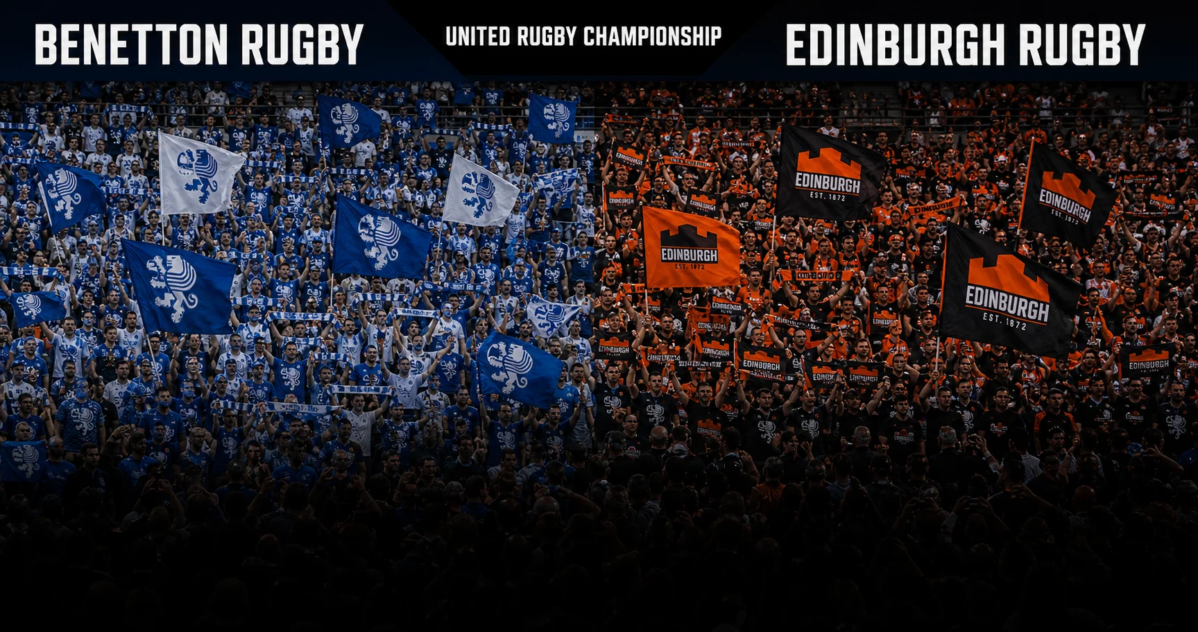 Affiche de la rencontre Benetton Rugby contre Edinburgh Rugby