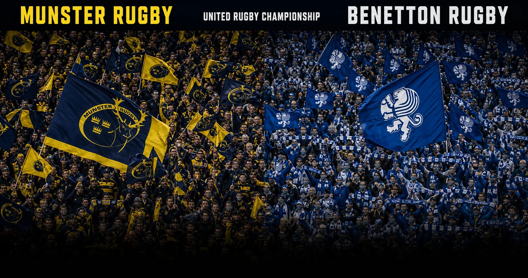 Affiche de la rencontre Munster Rugby contre Benetton Rugby