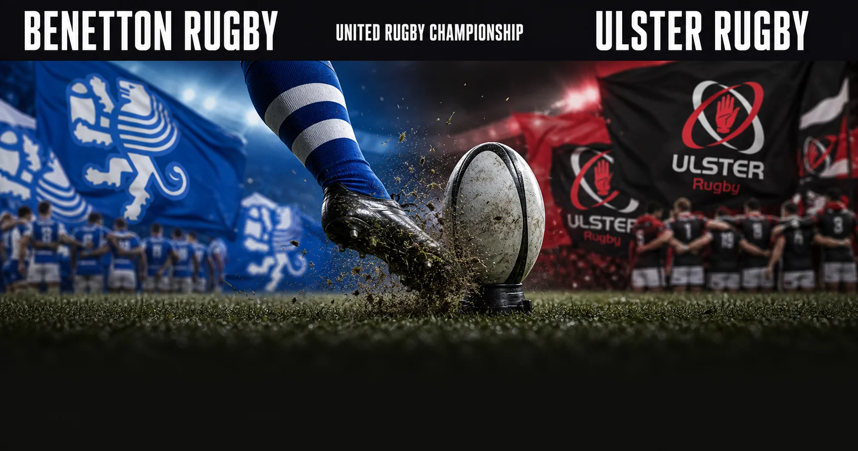 Affiche de la rencontre Benetton Rugby contre Ulster Rugby