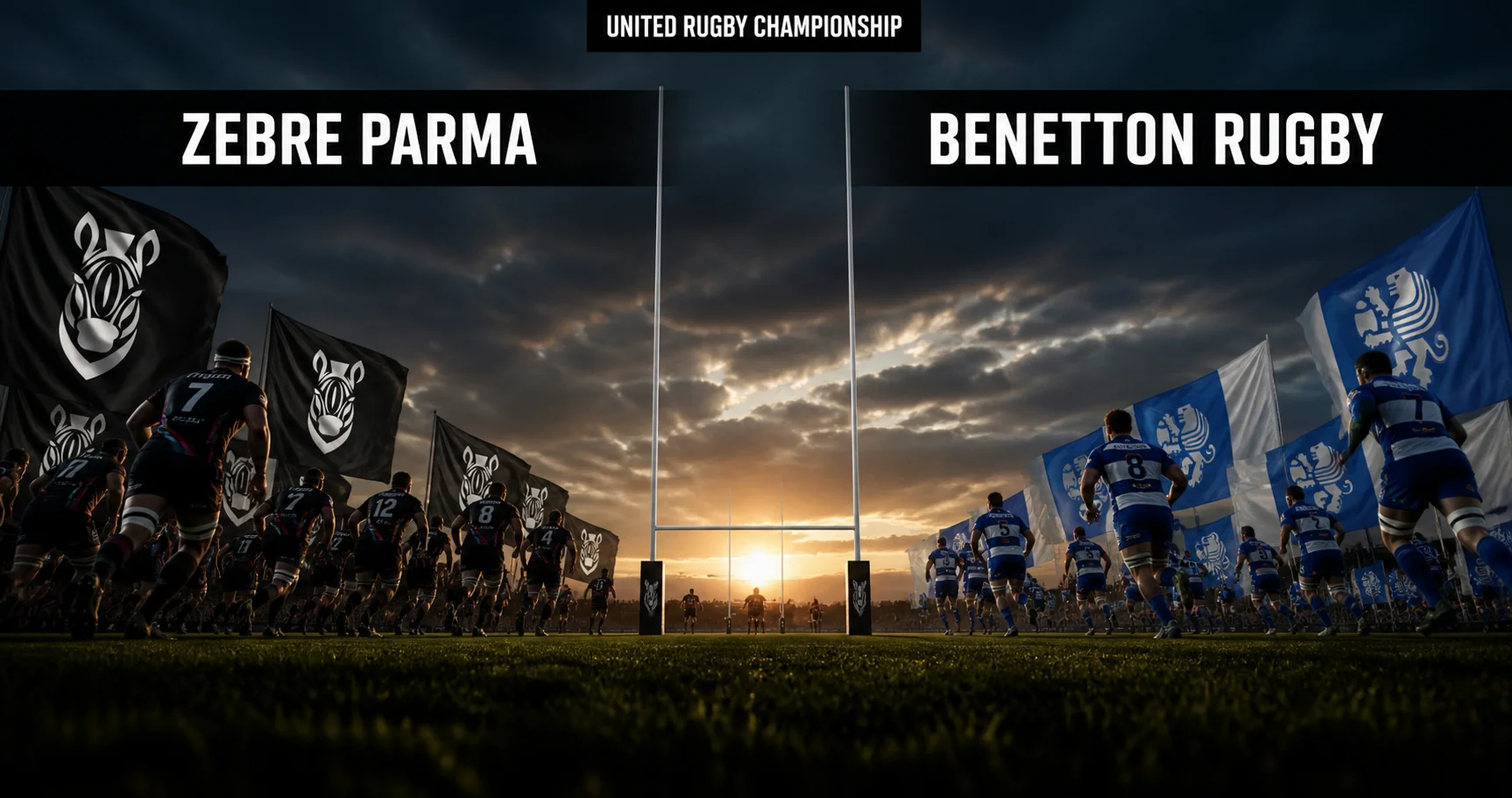 Affiche de la rencontre Zebre Parma contre Benetton Rugby